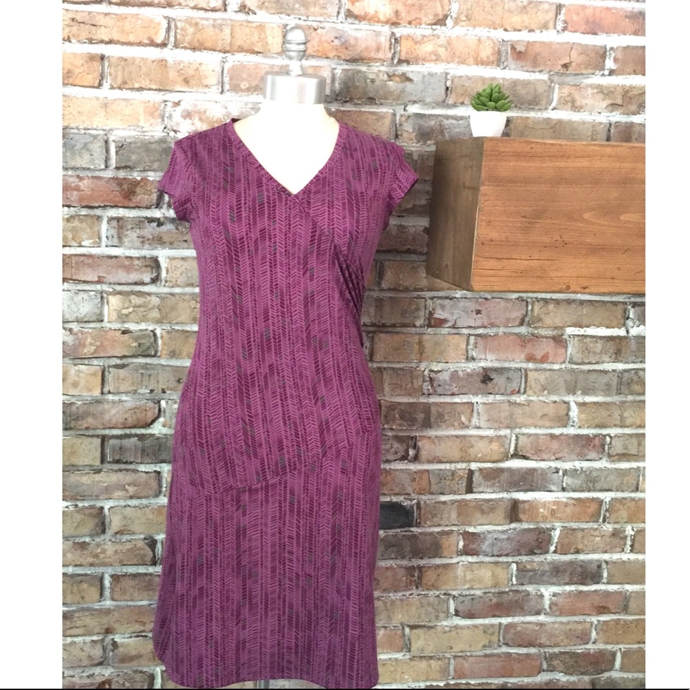 Athleta Nectar 2 V-Neck Cap Sleeve Faux Wrap Dress